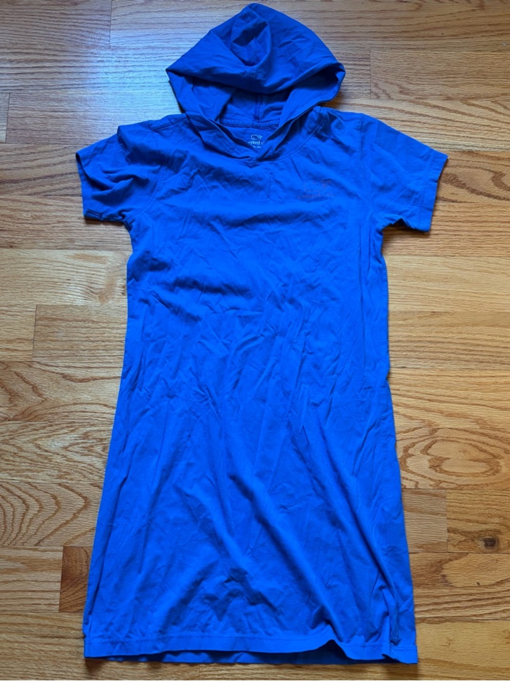 Vineyard Vines Blue Hooded Short Sleeve Dress size large / 14